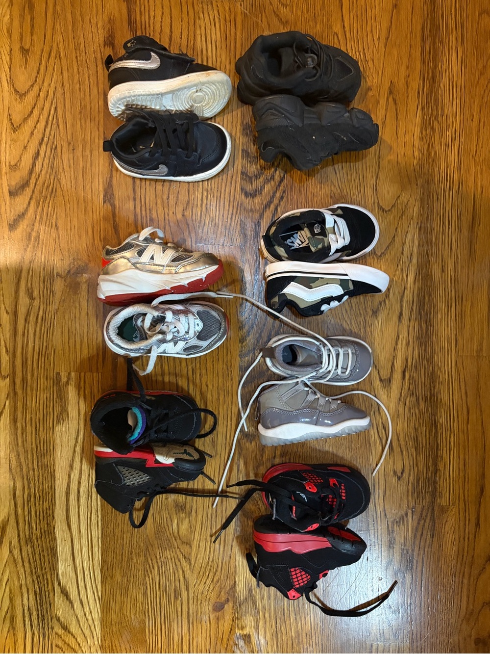 Nike and New Balance Boys Athletic Sneakers